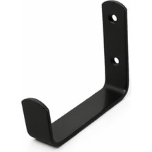 Eymen Yapı Metal Tekli Askı Mobilya Askısı Siyah Uzun 80 mm