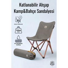 BTNES Ahşap Kamp Sandalyesi Taşınabilir Katlanabilir Bahçe ve Piknik Sandalyesi