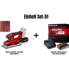 Einhell Set-51 (Einhell Te-Os 18/230 Li - Solo, Akülü Zımpara+Einhell 18V 2,5 Ah Pxc Starter Kit, Akü & Şarj Cihazı)
