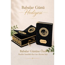 İhvan Online Babalar Gününe Özel - Rahleli Kadife Kaplı Sandıklı Kuranı Kerim Seti