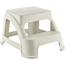 Hobby Life 2 Basamaklı Beyaz Merdiven Tabure Küçük Boy Ergonomik Tasarım ve Kolay Taşınabilir