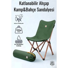 BTNES Ahşap Kamp Sandalyesi Taşınabilir Katlanabilir Bahçe ve Piknik Sandalyesi