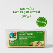 Ak-Du Akdu Tam Yağlı Taze Kaşar Peyniri 700 gr - %100 İnek Sütünden