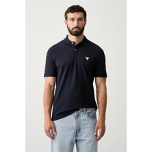 Guess Kısa Kollu Basic Polo Erkek Lacivert Polo T-Shirt M6YP60K4388-G7V2