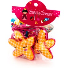Biem Accessory Biem Yıldız Lastik Toka Turuncu Pembe