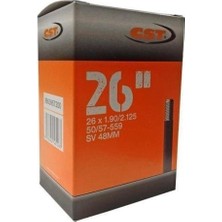 CST İç Lastik 26x1.90-2.125 Kalın Sibop 48mm Ölçülerle Güçlü Performans Sunar
