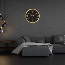 Calais Gold 39 cm Kabartma Rakamlı Duvar Saati