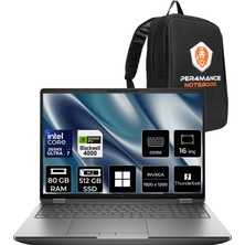 Hp Zbook Fury G1I Core Ultra 7 265HX Rtx Pro 4000 Blackwell 16GB 80GB Ram 512B SSD 16" Fhd+ WIN11 Pro C65H8ESPN550 Iş Istasyonu + Per4 Çanta