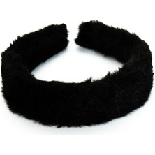 Biem Accessory Biem Düz Peluş Taç Siyah