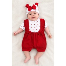 By Murat Baby By Murat Bebe Kalp Fiyonklu Kız Bebek Askılı Tulum