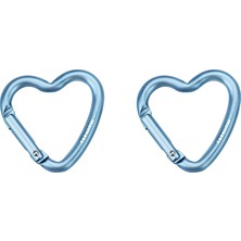 Munkees Mini Heart Carabiner 2 Pcs - Blue - 38 cm Renkli Unisex Anahtarlık
