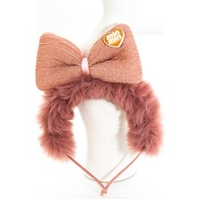 Biem Accessory Biem Peluş Fiyonklu Taç Pembe