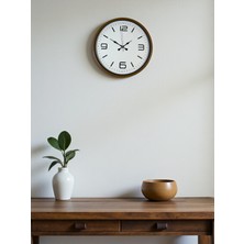 Calais 36 cm Kahverengi Modern Dekoratif Duvar Saati