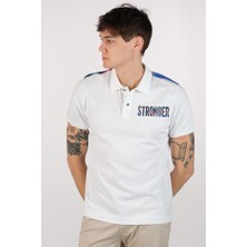 Ar-ma Erkek Polo Yaka Tişört Yazi Baskili Regular Fit Tek Toplama Licrali Pike Y22374301201