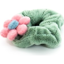 Biem Accessory Biem Papatya Peluş Simit Toka Yeşil