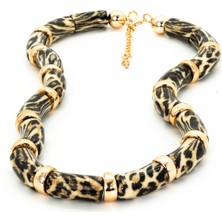 Biem Accessory Biem Kemik Leopar Kolye
