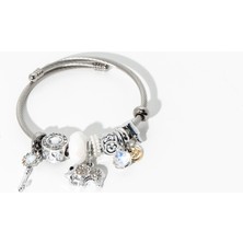 Biem Accessory Biem Pandora Model Gümüş Renk Bileklik Beyaz