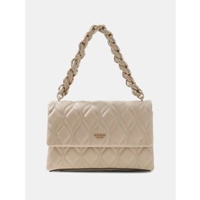 Guess Maxine Kapaklı Kadın Krem Omuz Çantası HWQG9733200-LTA