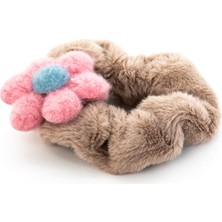Biem Accessory Biem Papatya Peluş Simit Toka Vizon