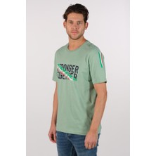 Ar-ma Erkek Bisiklet Yaka Tişört Yazi Baskili Regular Fit Penye Süprem Y22344401601
