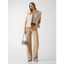 Guess Wide Leg Kadın Bej Pallazo Pantolon W6YA1AD1444-F14Z