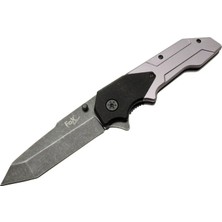Fox A9 Gri Tanto Kamp Çakı 21CM- Yarı Otomatik, Kemerlikli