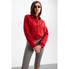 Guess Marilyn Süet Bomber Kadın  Ceket W6GL54W5163-G532