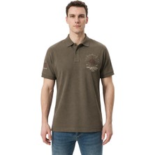 Ar-ma Erkek Polo Yaka Tişört Resim Baskili Regular Fit Çift Toplama Penye Pike Y31374358902