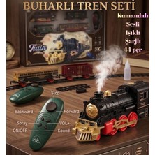 LRS Store Yılbaşı Noel Büyük Klasik Tren Seti Uzaktan Kumandalı - Buharlı Sesli ve Işıklı 44 Prç