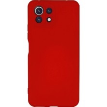 Xiaomi Mi 11 Lite Kılıf Nano Içi Kadife Silikon - Kırmızı