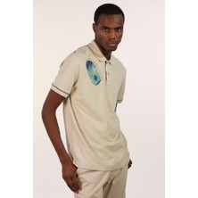 Ar-ma Erkek Polo Yaka Tişört Resim Baskili Regular Fit Tek Toplama Licrali Pike Y22374300401