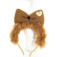 Biem Accessory Biem Peluş Fiyonklu Taç Açık Kahve