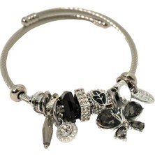 Biem Accessory Biem Pandora Model Çelik Bileklik Siyah