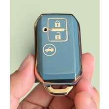 Şenyıldız Aksesuar Suzuki Smart Anahtarsız Çaliştırma Anahtar Koruma Kılıfı 2.resime Bakınız Mavi/altın