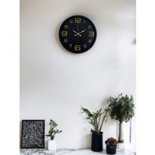 Calais 36 cm Siyah Gold Rakamlı Duvar Saati