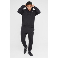 Nike Club Fleece Hoodie Track Suit Kapişonlu Pamuklu Eşofman Takımı Siyah