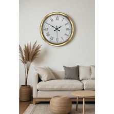 Calais Gold Şık 40 cm Metal Roma Rakamlı Duvar Saati