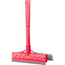 Calais ® Çok Amaçlı 22 cm Fırçalı ve Silikon Çekçekli Ev Araba Cam Temizleyici Fırça