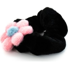Biem Accessory Biem Papatya Peluş Simit Toka Siyah