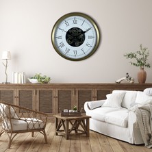 Calais Vintage Roma Rakamlı 60 cm Çarklı Duvar Saati