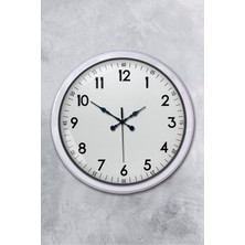 Calais Beyaz Dekoratif Stil 52 cm Metal Duvar Saati