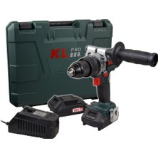 KL Pro Kldm1820B 18Volt/2.0Ah Li-İon Çift Akülü Kömürsüz Profesyonel Darbeli Matkap 50Nm Tork Gücü ile