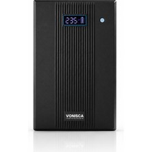 Vonisca D-1500 1500VA 900W Line Interactive LCD UPS Kesintisiz Güç Kaynağı AVR Ofis Bilgisayar Kamera Sistemi
