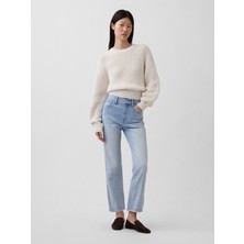 Gap Kadın Açık Mavi High Rise ’90S Slim Straight Crop Jean Pantolon