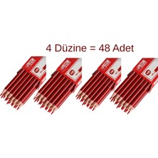 Fatih 4 Düzine Kırmızı Kopya Kalemi - Avantajlı Set - 48 Adet Kırmızı Kopya Kalemi