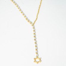 Biem Accessory Biem Gold Renkli Zirkon Taşlı Uzun Y Kolye