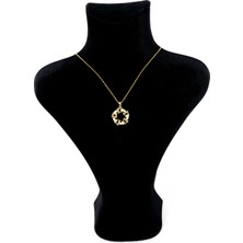 Biem Accessory Biem Çiçekli Yuvarlak Çelik Kolye