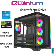 Quantum Gaming Stormforge Drive I5-14400F 16GB Ddr5 512GB Nvme RTX5060 8gb Masaüstü Oyuncu Bilgisayarı
