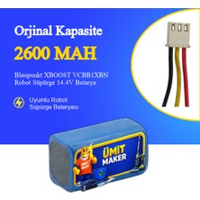 Ümit Maker Blaupunkt Xboost VCBB1XBN Robot Süpürge 2600 Mah Batarya
