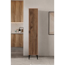 Sarmobi Arden Tek Kapaklı Çok Amaçlı Mutfak/kiler Dolabı 35X190X37 cm Beyaz – Modern Tasarım